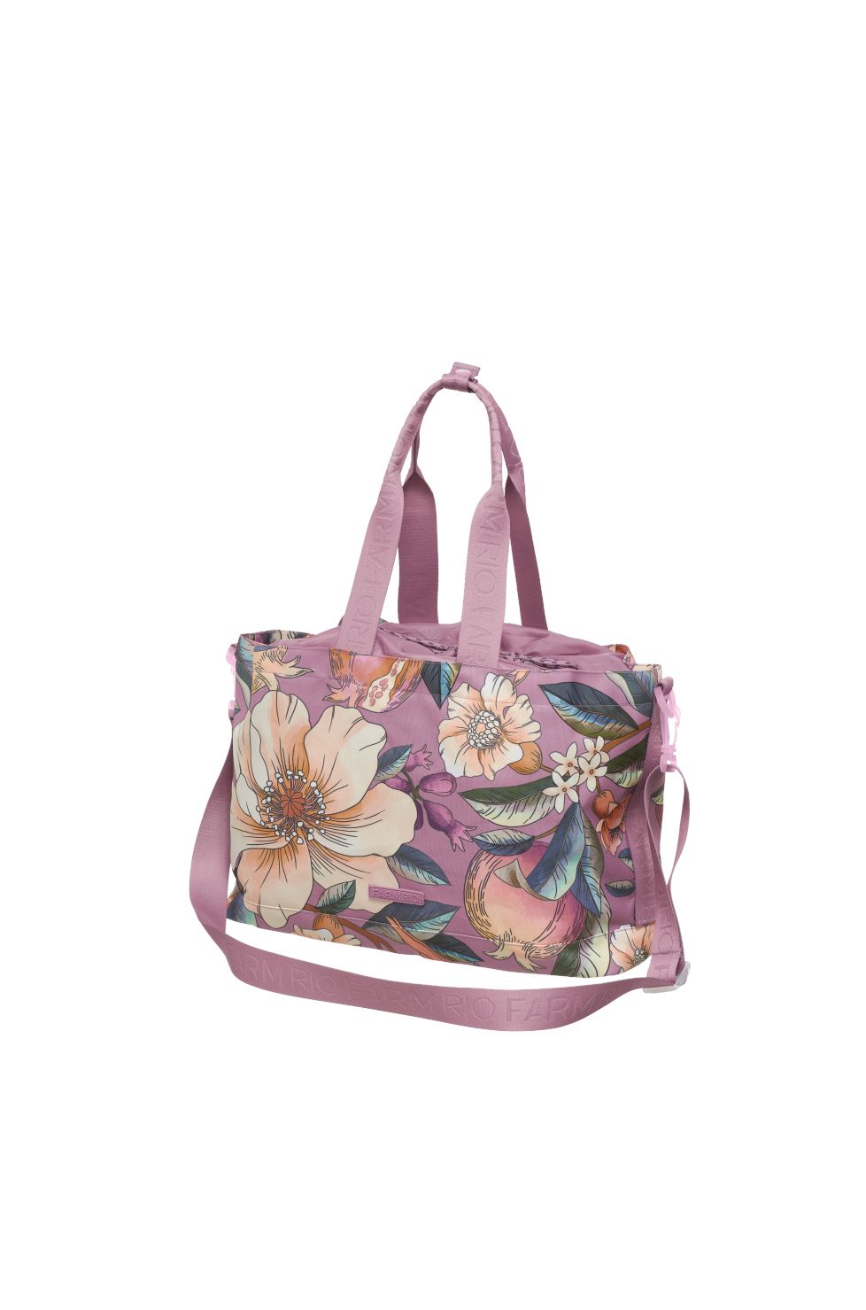 TOTEBAG FARM CARIOCA ROMANCE EM FLOR ROXA