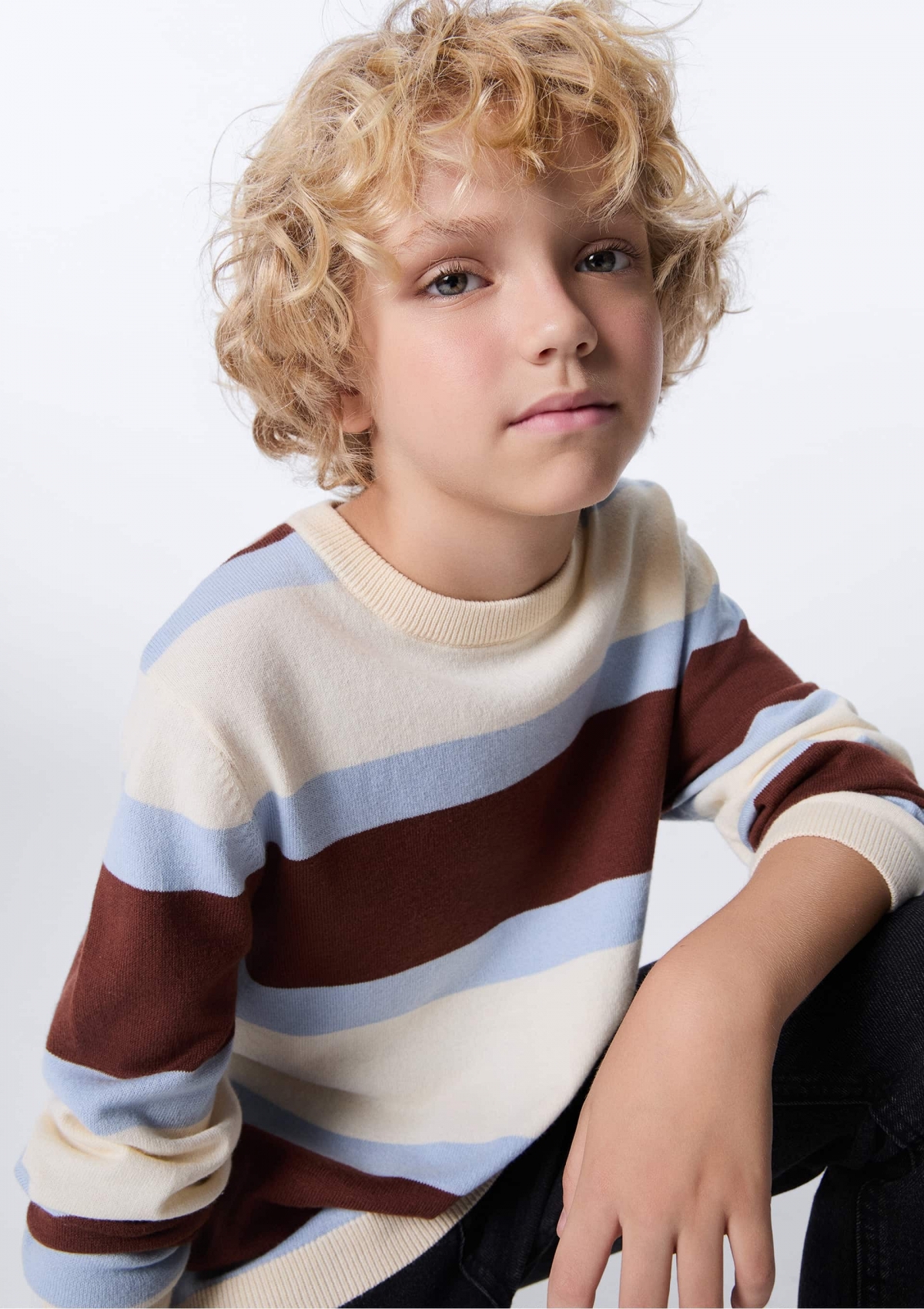 Suéter De Tricô Infantil Menino Listrado