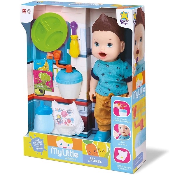 BRINQ. DIVERTOYS MY LITTLE COLLECTION MIXER BOY BRANCO 8158