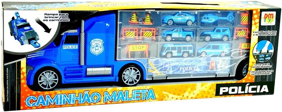 CAMINHAO MALETA MILITAR 6 MINIATURAS E ACESSO - DM TOYS
