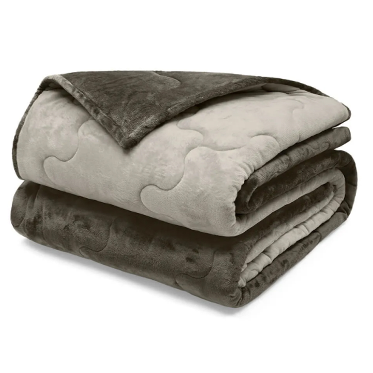 Edredom Buettner King Plush Flannel 100% Poliéster Dupla Face 260mx280m Chocolate Escuro & Chocolate Claro