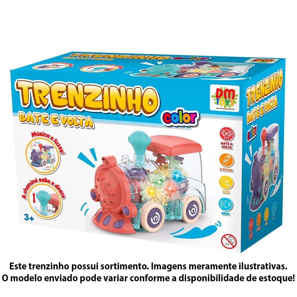 TRENZINHO BATE E VOLTA COLOR SORTIDO - DM TOYS