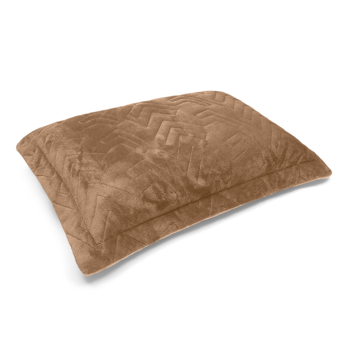 Porta Travesseiro Avulso Buettner Flannel Plush Microfibra 100% Poliéster Dupla Face 50cmx70cm Khaki Escuro / Khaki Claro