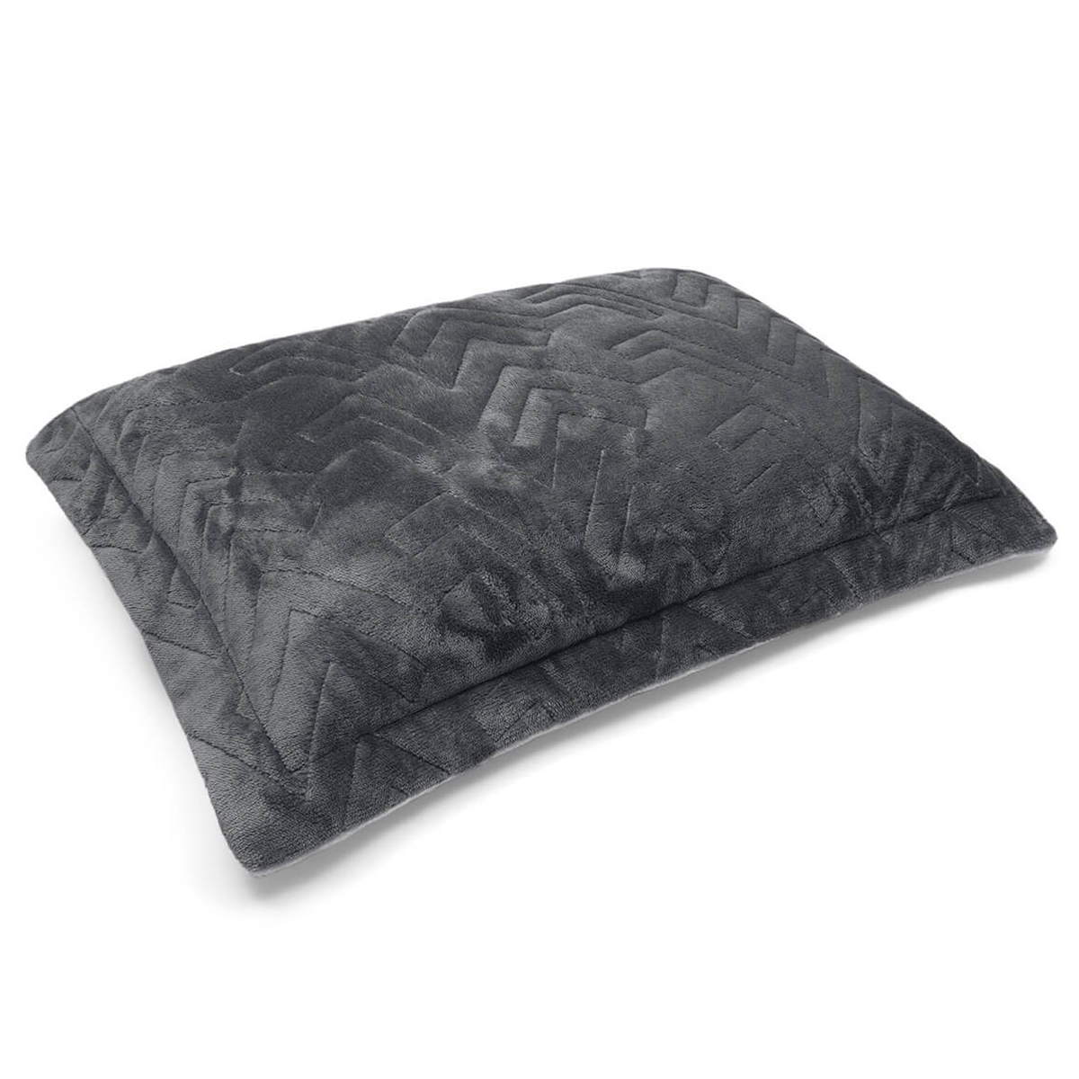 Porta Travesseiro Avulso Buettner Flannel Plush Microfibra 100% Poliéster Dupla Face 50cmx70cm Metal Escuro / Metal Claro
