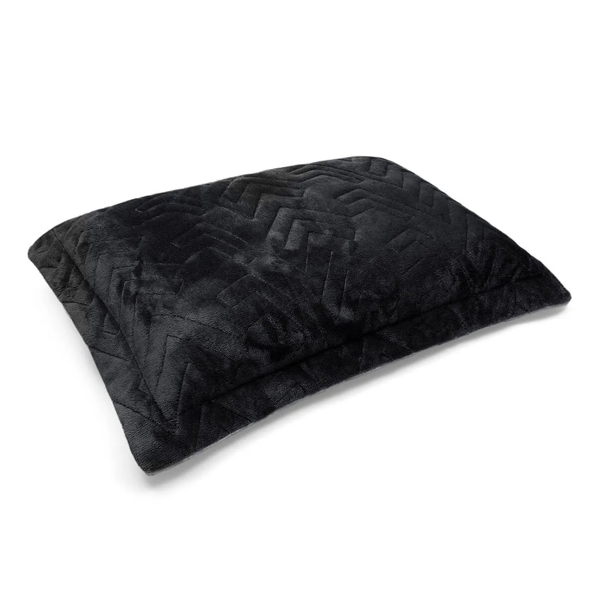 Porta Travesseiro Avulso Buettner Flannel Plush Microfibra 100% Poliéster Dupla Face 50cmx70cm Preto / Metal Escuro