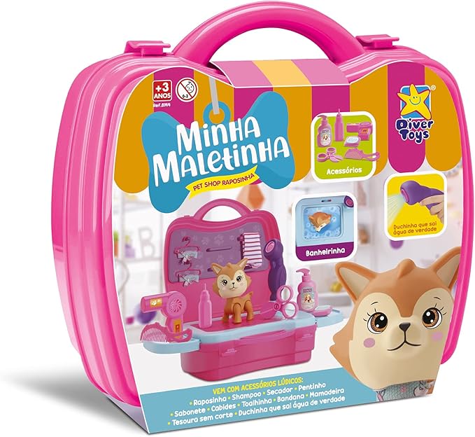 MINHA MALETINHA PET SHOP RAPOSINHA - DIVERTOYS 8144