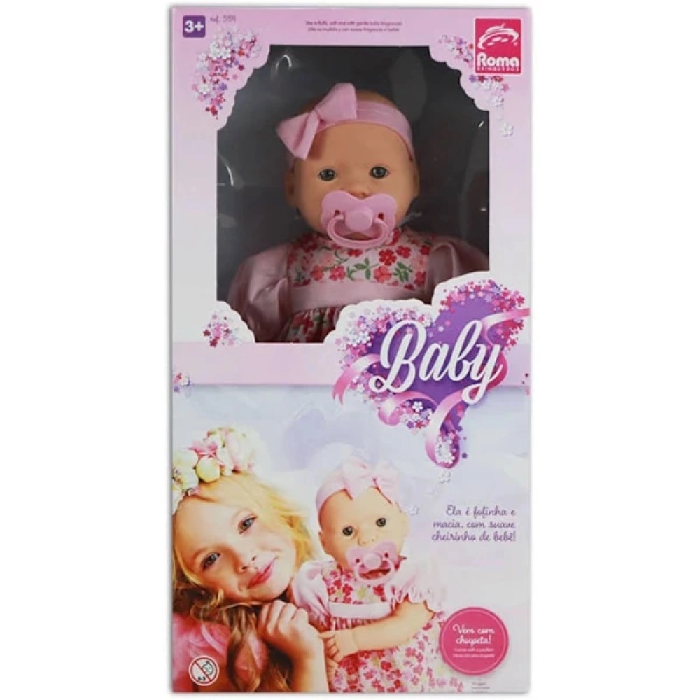 BRINQ. ROMA BABY BONECA VINIL 5191