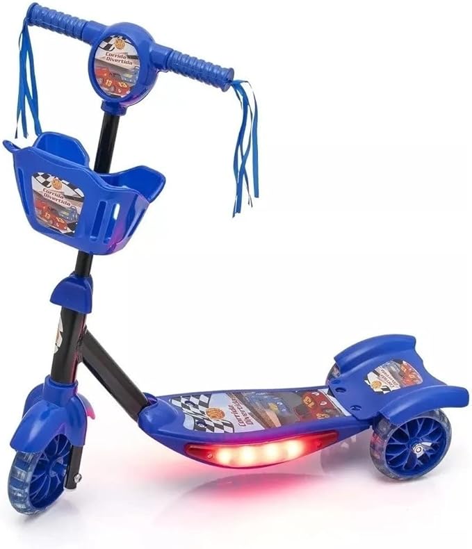 PATINETE COM CESTA AZUL - DM TOYS