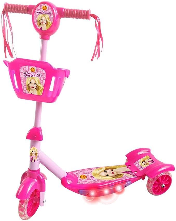 PATINETE COM CESTA ROSA - DM TOYS