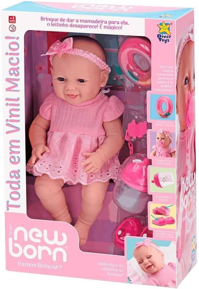 BONECA DIVER NEW BORN - VAMOS BRINCAR