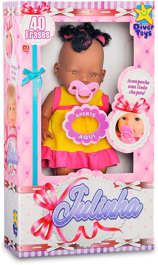 BONECA JULINHA CHOCOLATE - DIVERTOYS