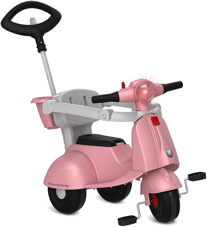 Triciclo Infantil - Passeio e Pedal - Banderetta - Rosa - Bandeirante 1246