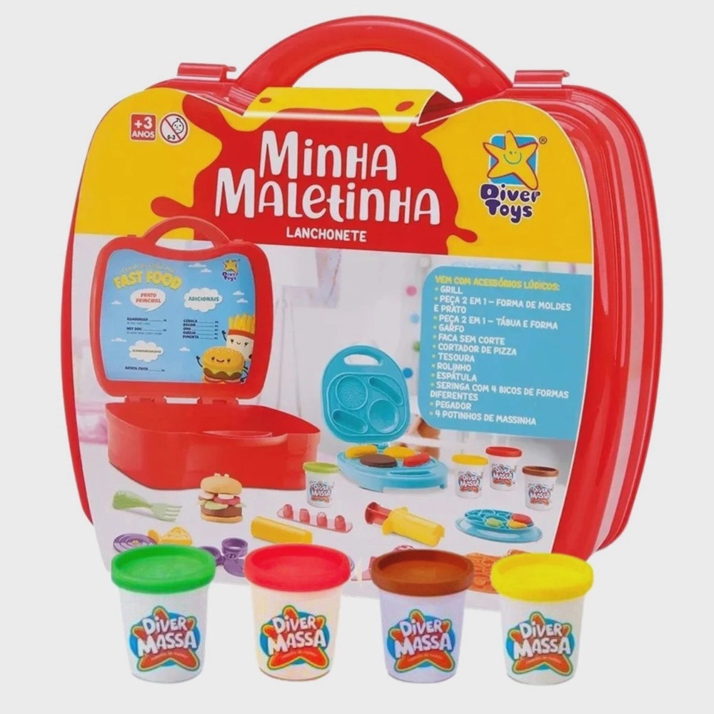 MINHA MALETINHA LANCHONETE DIVER MASSAS - DIVERTOYS