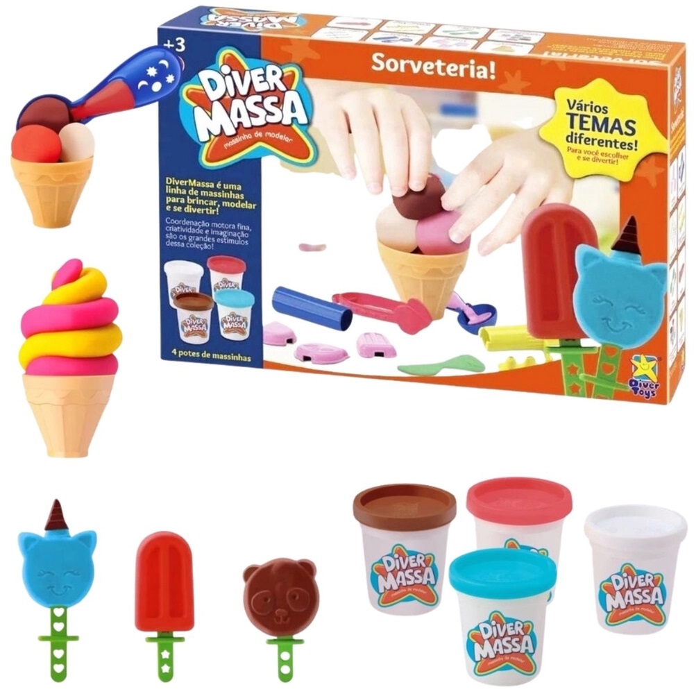 MASSA SORVETERIA DIVERTIDA - DIVERTOYS 8061