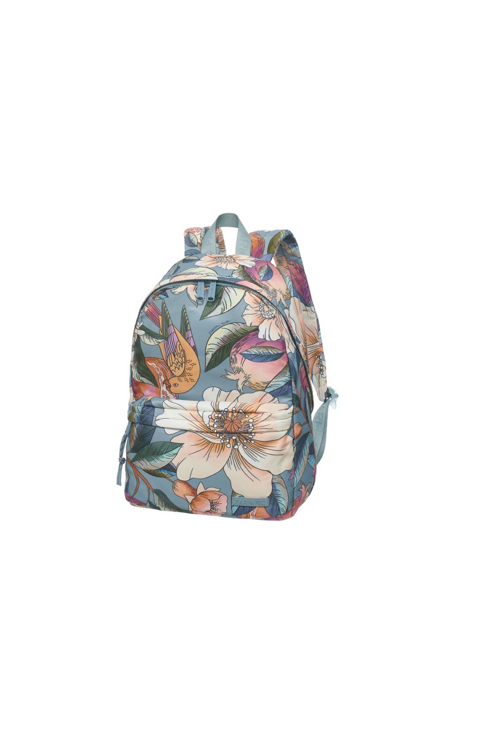 MOCHILA FARM XODO ROMANCE EM FLOR AZUL