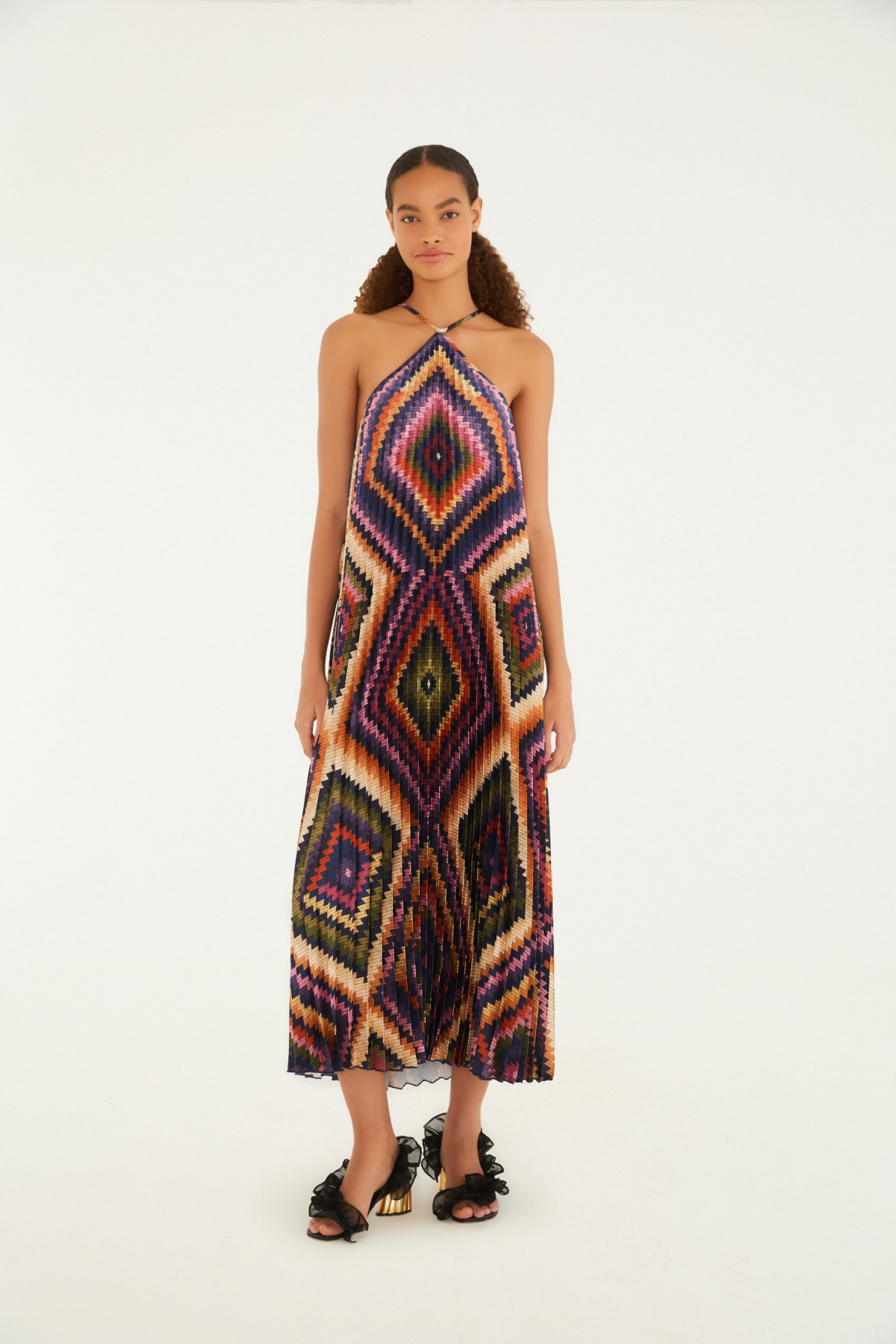 VESTIDO PLISSADO PRETTI
