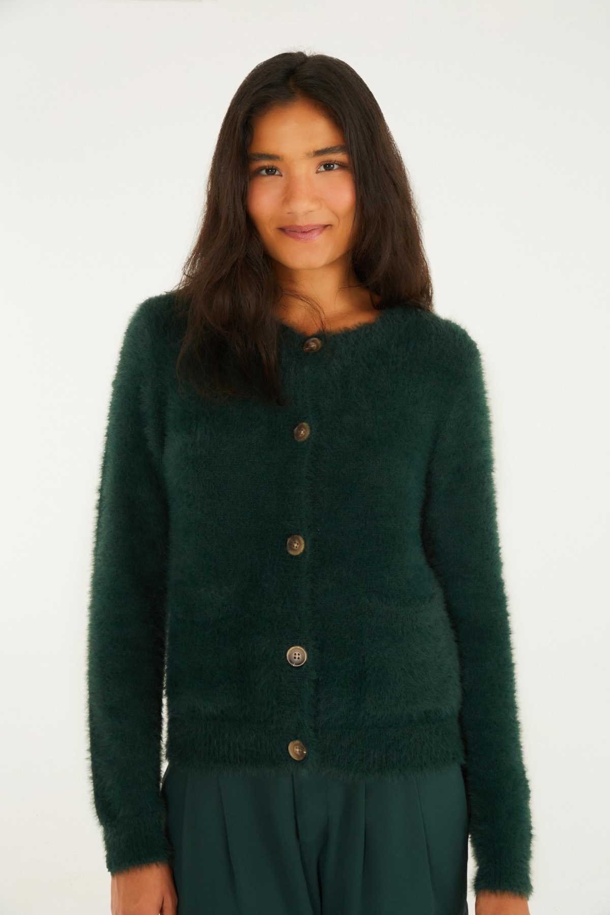 CARDIGAN PELINHO CURTO VERDE