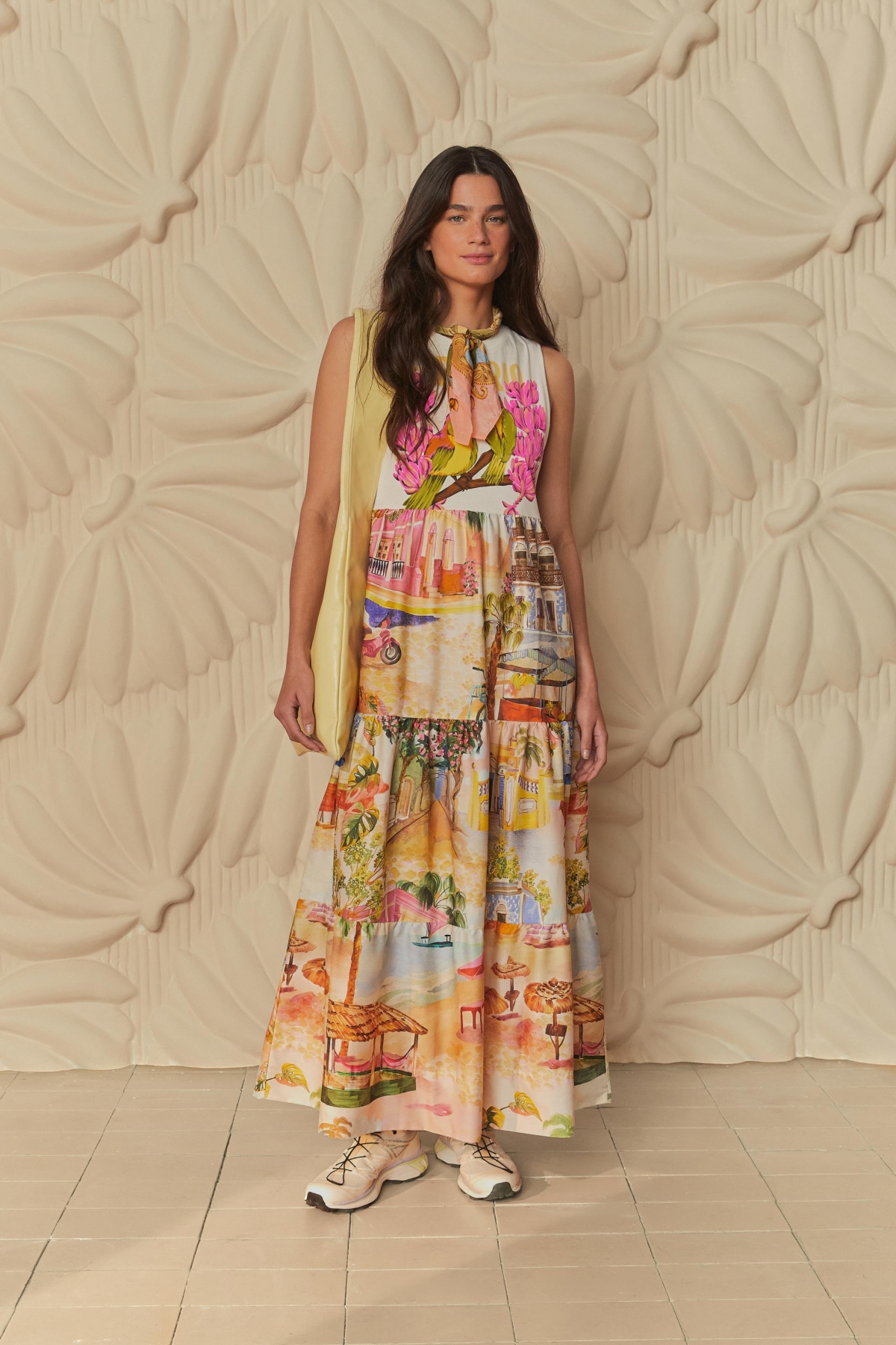 VESTIDO CROPPED FARM RIO PASSAROS