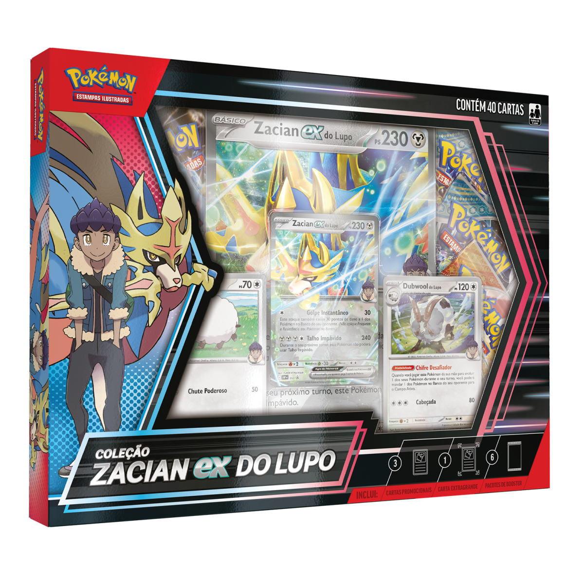 POKEMON BOX COLEÇÃO ZACIAN EX DO LUPO