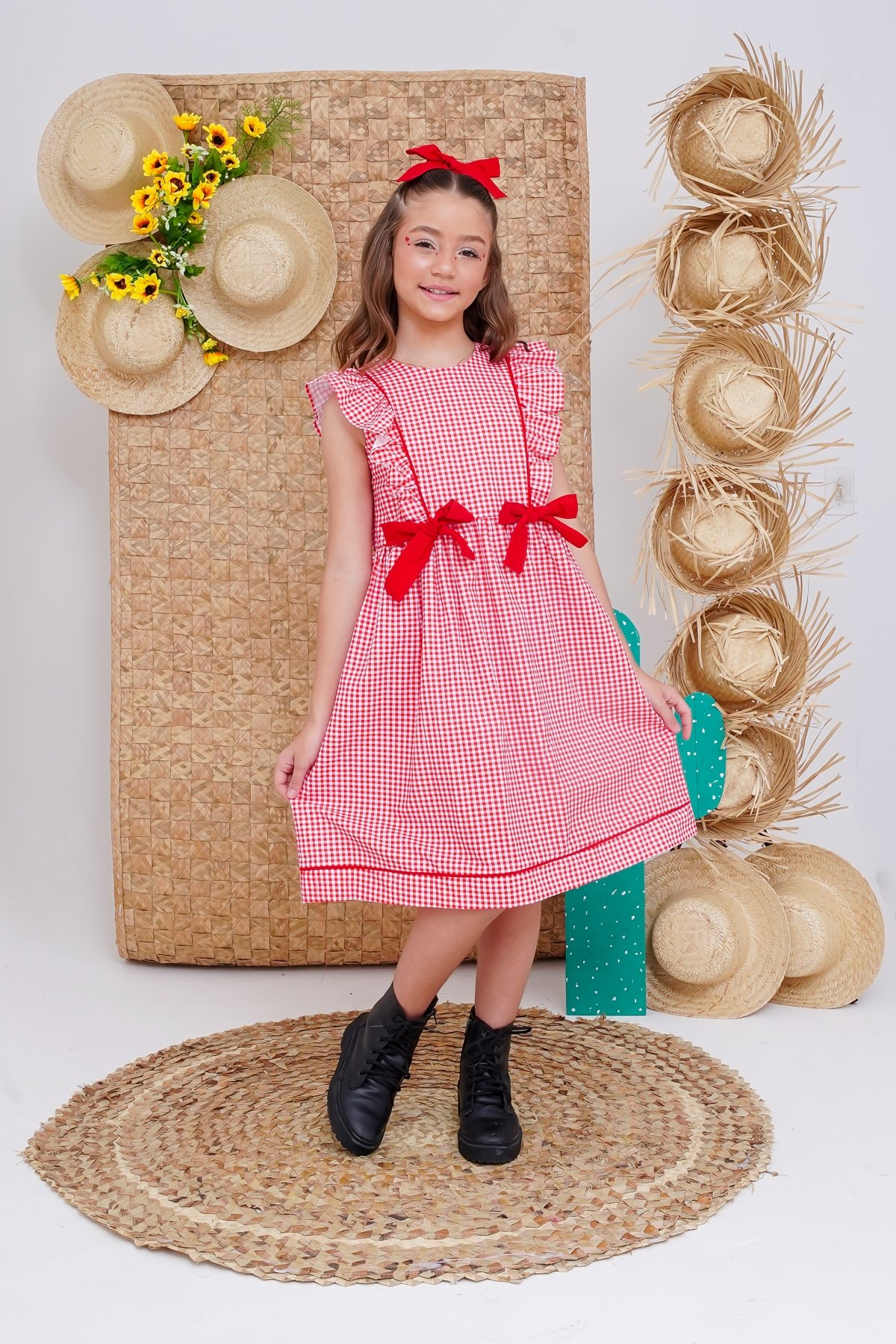 Vestido Larissa Xadrez Kids
