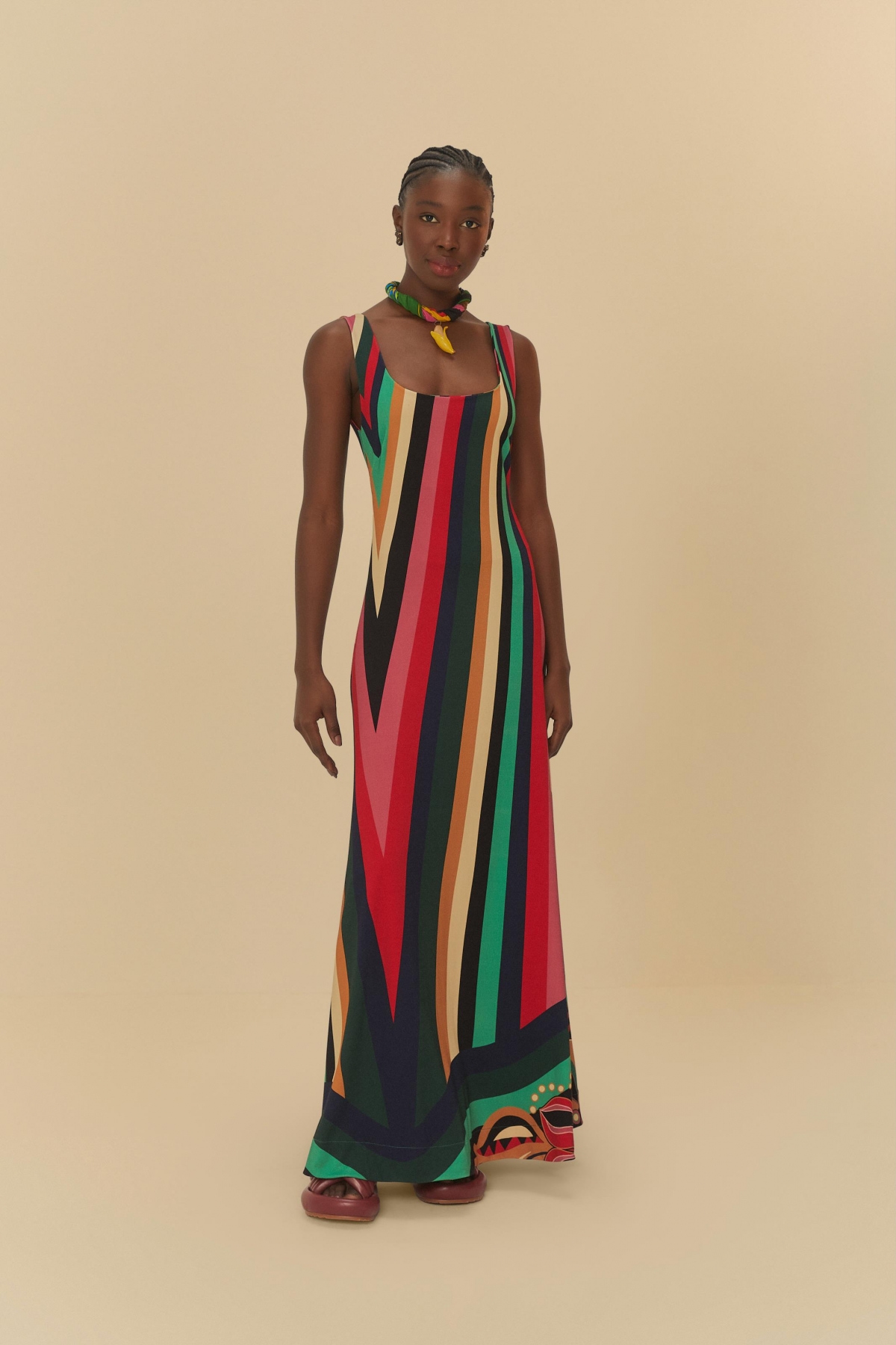 VESTIDO LISTRA ONDA DE COR