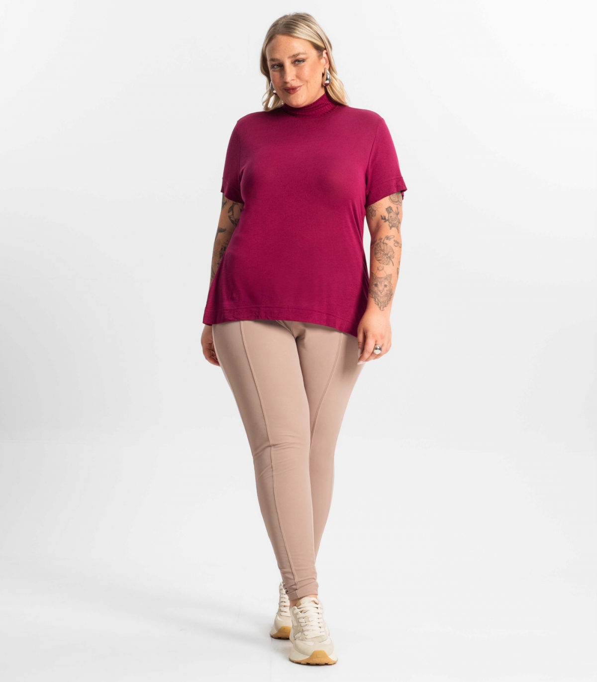 Blusa Gola Alta Feminina Plus Size Secret Glamour