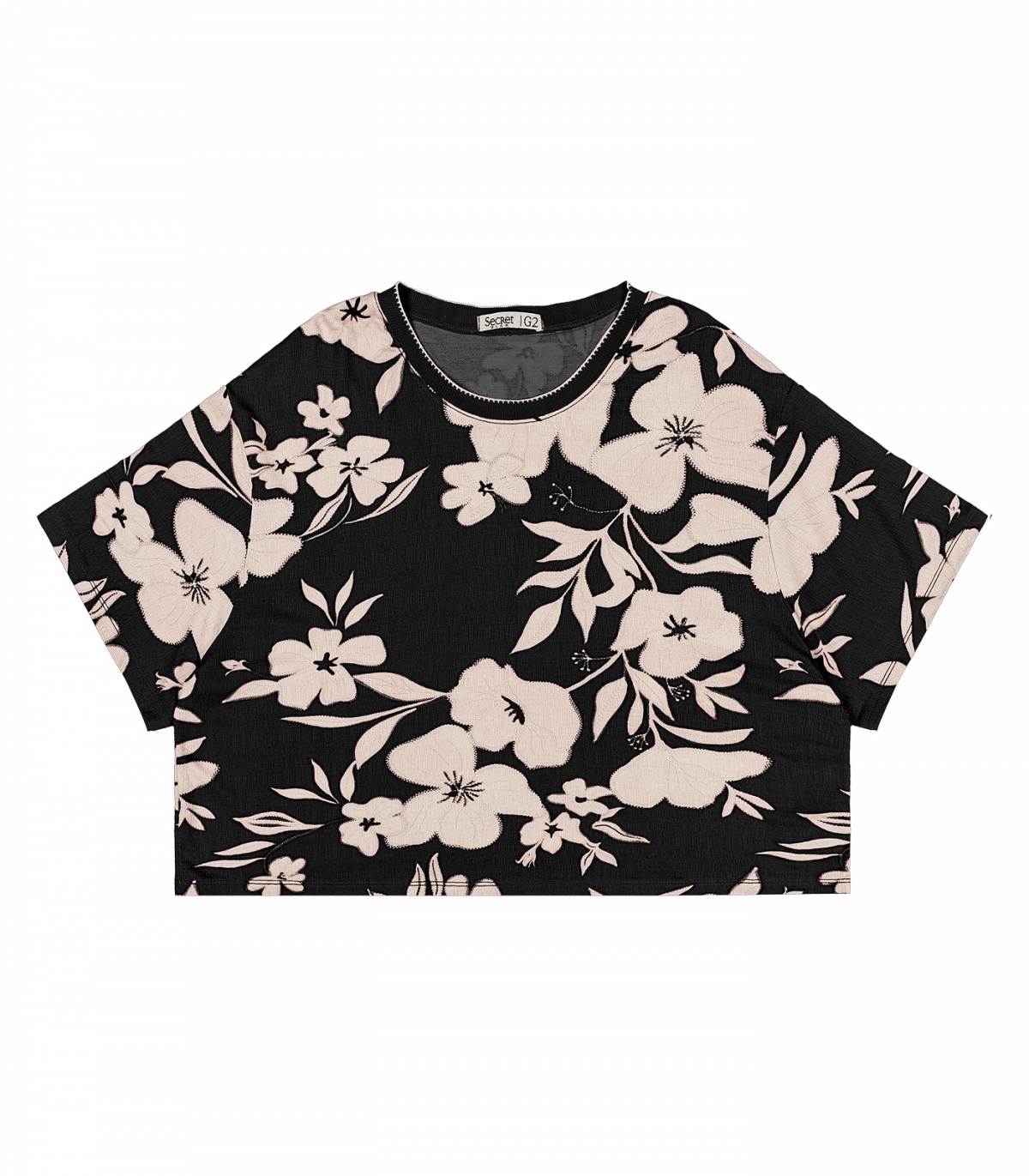 Blusa Plus Size Manga Curta Secret Glamour