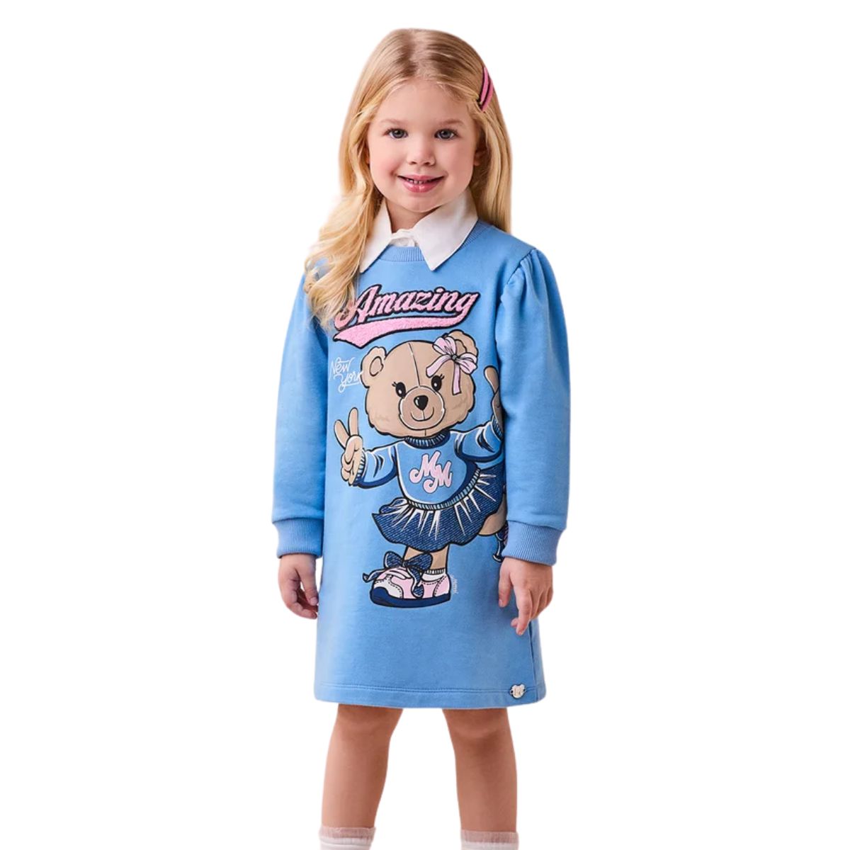 Vestido Momi Mini Ursinha Patch J6171