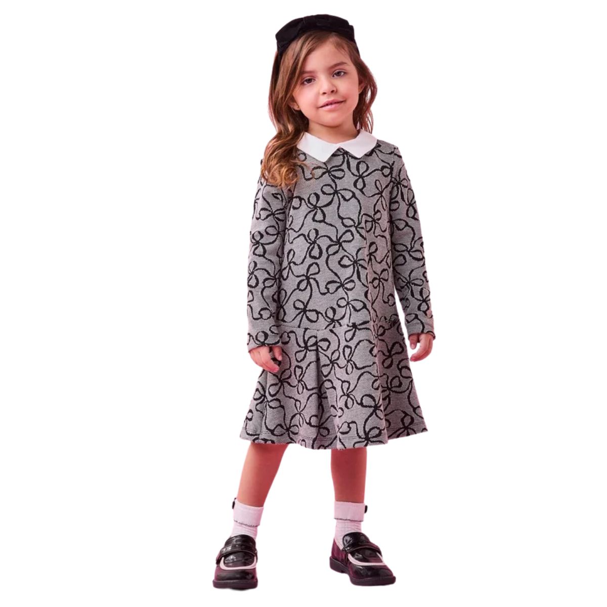 Vestido Momi Jacquard Laços J6165 