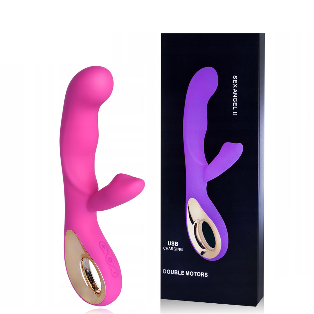 VIBRADOR RECARREGÁVEL PONTO G ESTIMULO CLITORIANO E ALÇA 
