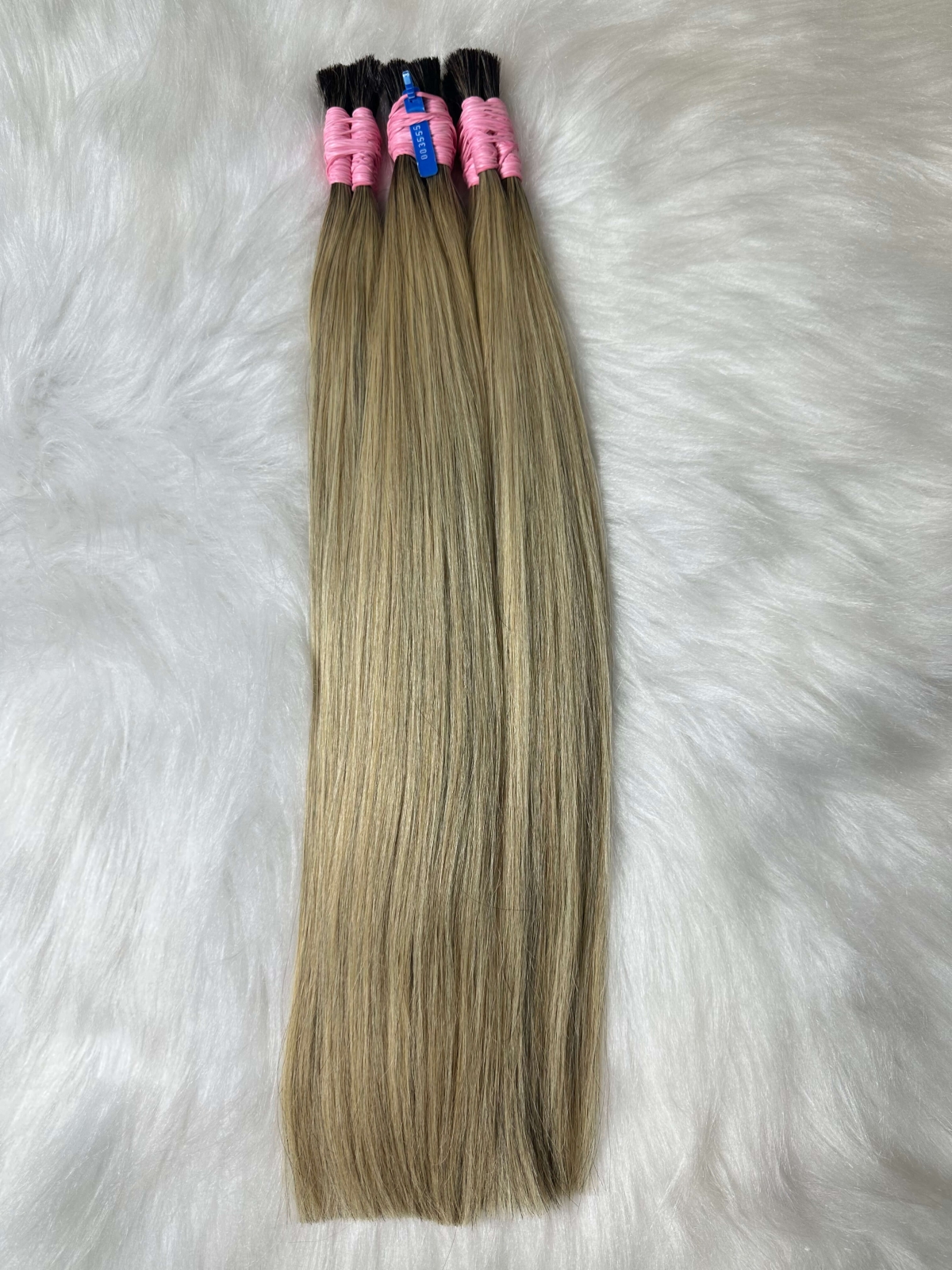 Cabelo Brasileiro Loiro Mesclado Raiz Esfumada 50 CM