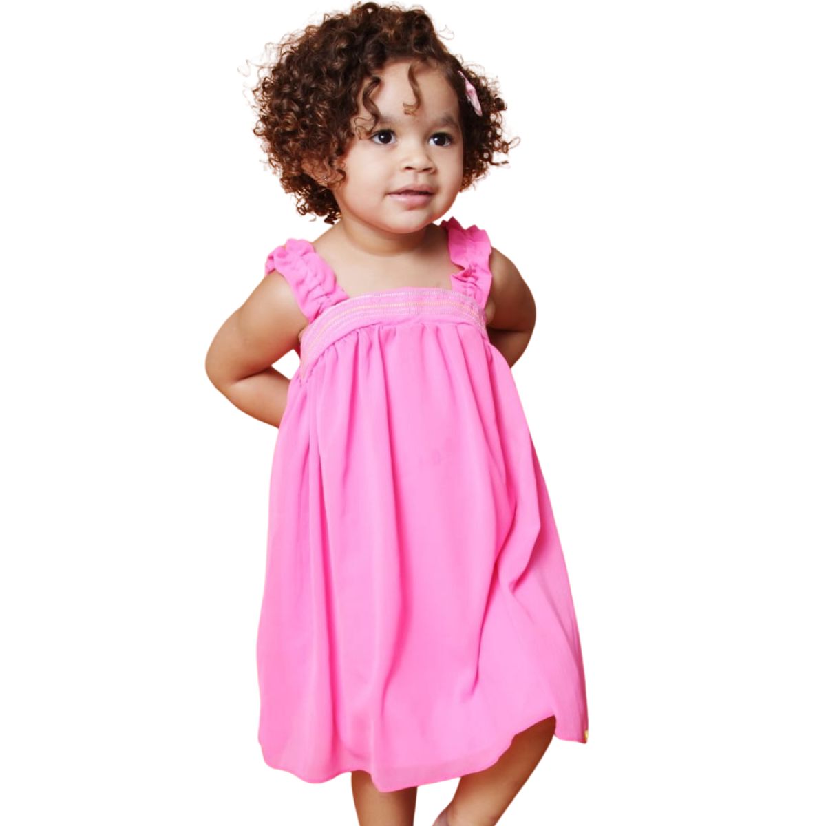 Vestido Mon Sucre Rosa com Bordados
