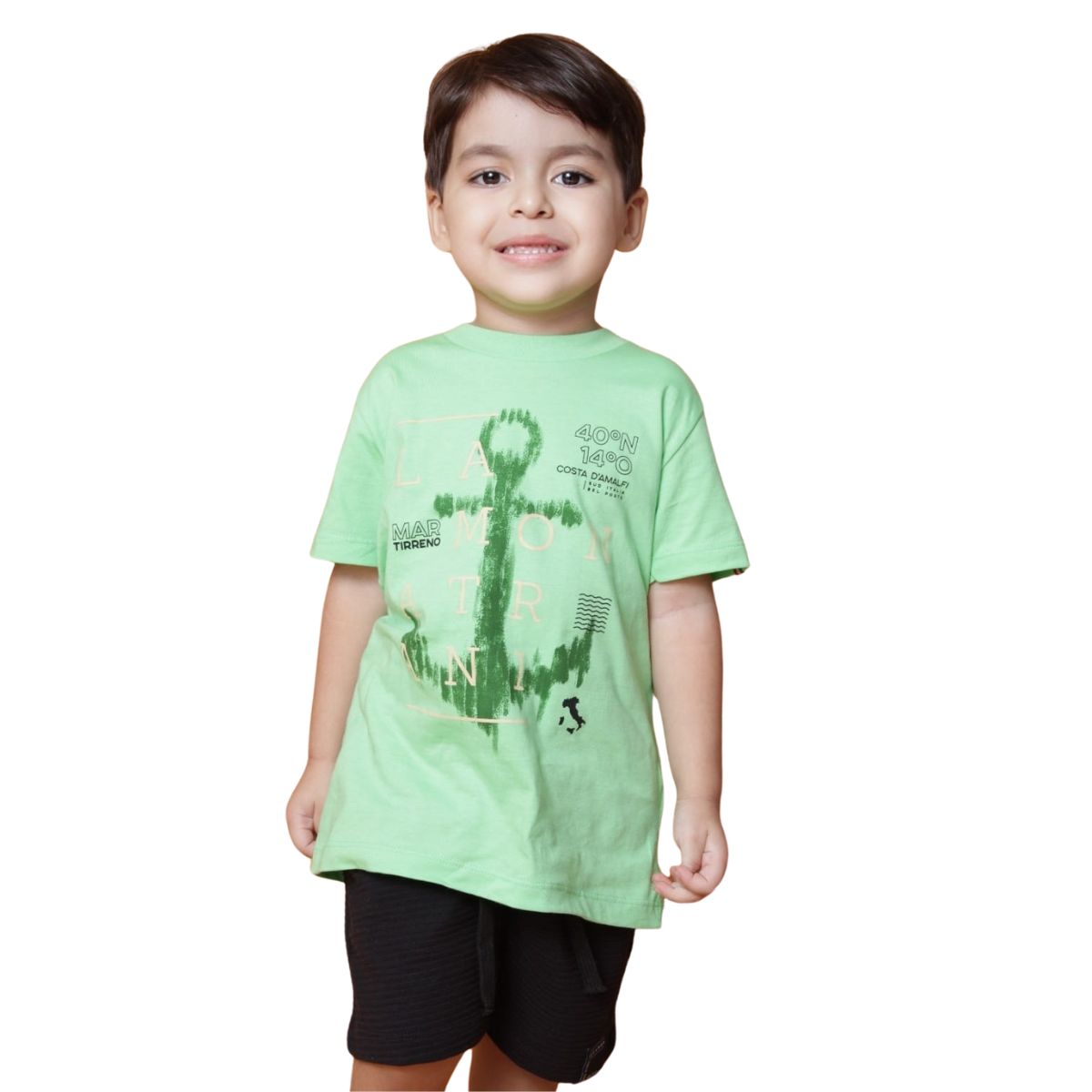  Conjunto Lamon Camiseta Verde e Bermuda 30787