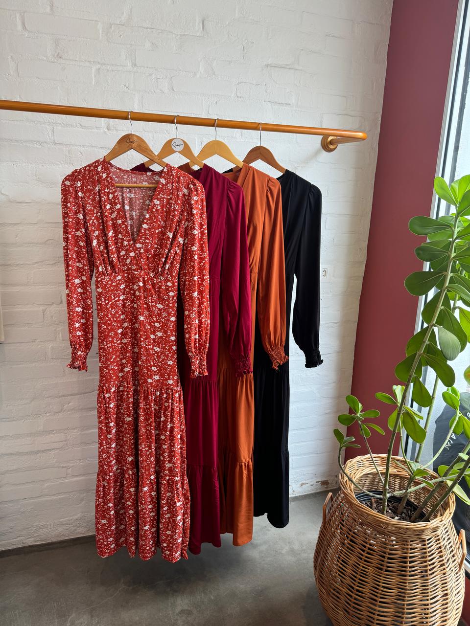VESTIDO MANGA LONGA LASTEX