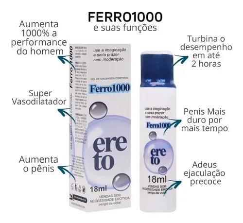 FERRO 1000 ERETO RETARDANTE MASCULINO SECRET LOVE