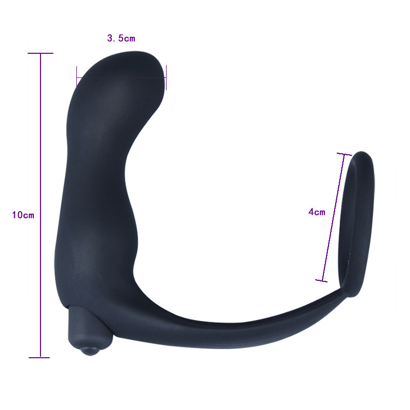 MASSAEADOR DE PRÓSTATA COM ANEL PENIANO VIBRATÓRIO CK-077