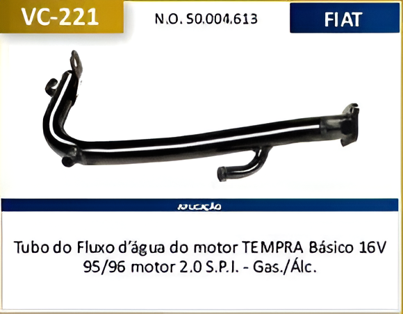 CANO TUBO AGUA TEMPRA 95/96 2.0 SPI GAS/ALC JAHU 