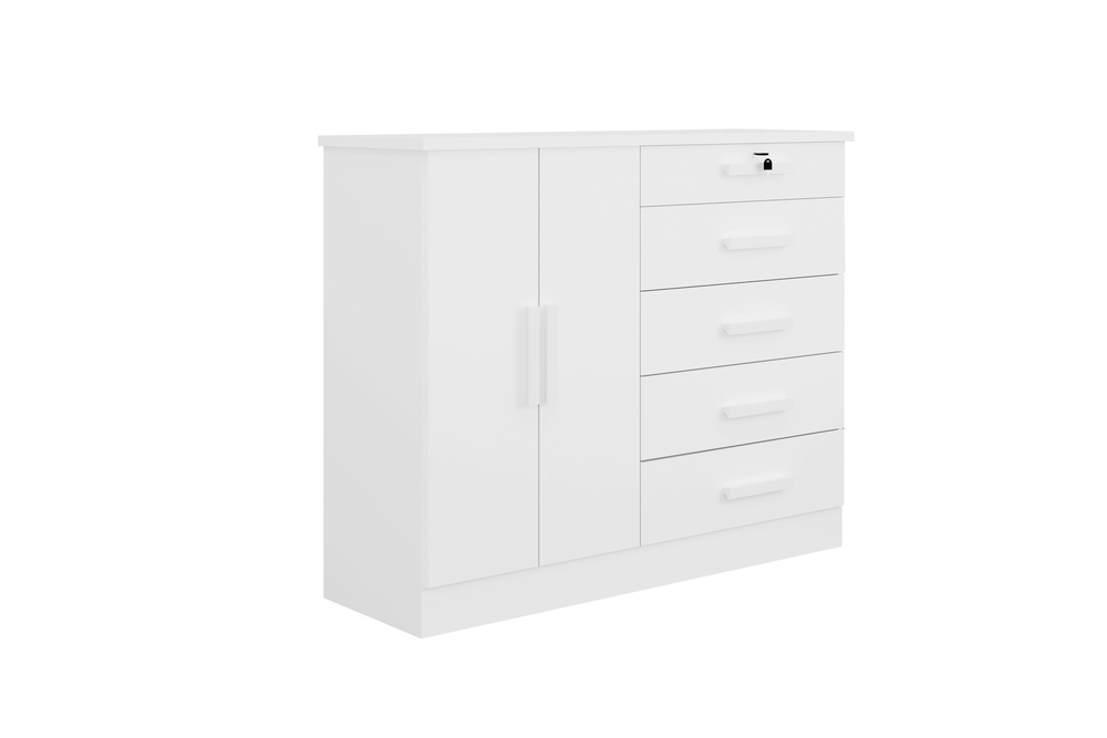 Cômoda New Athos 5 Gavetas Com Sapateira D Doro