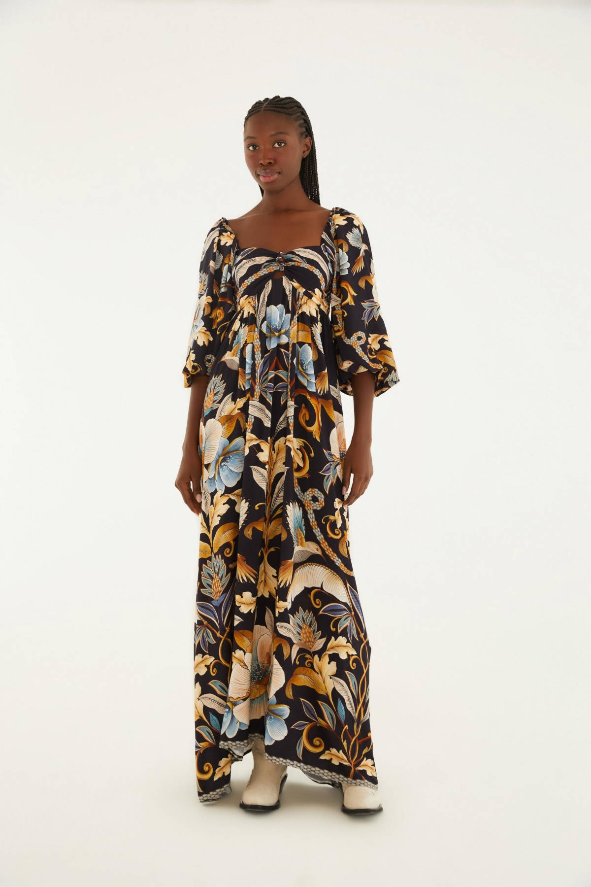 VESTIDO LONGO JARDIM REAL