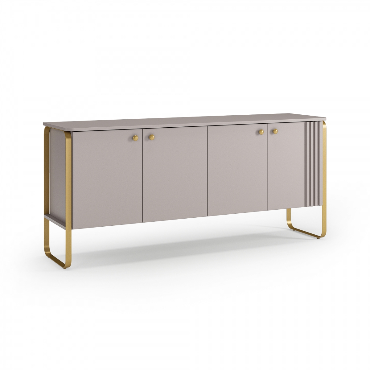Móvel Buffet Ravi 4 Portas - Pés Metálicos Dourado