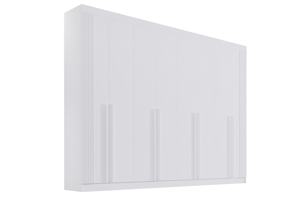 Guarda Roupa Casal 8 Portas Ripado 8 Gavetas com pés Daymont - D Doro
