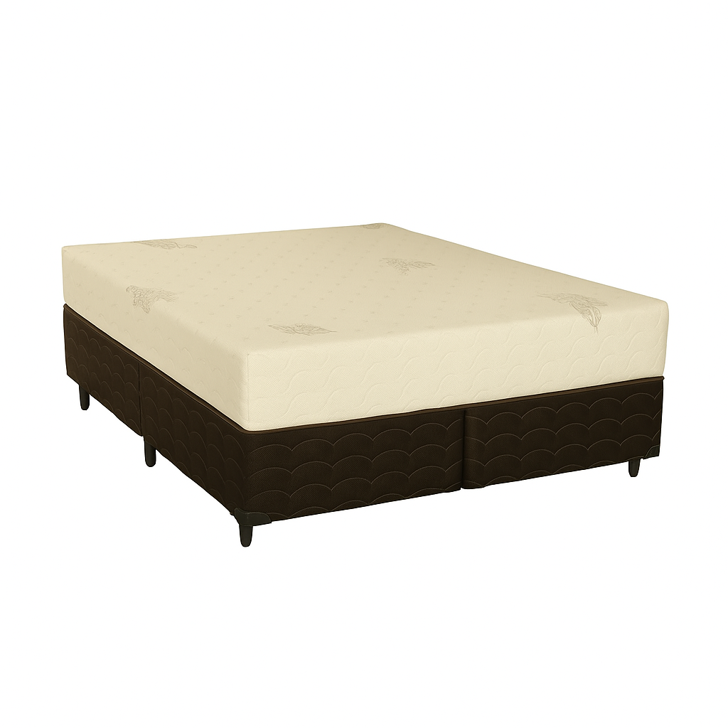 CONJUNTO BOX QUEEN SIZE ECO VALE (158X198X67CM)