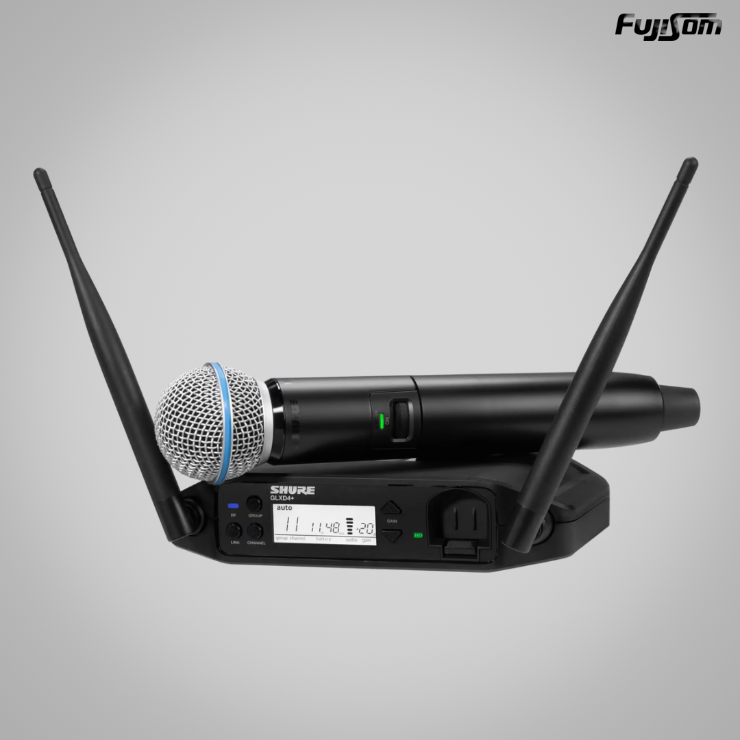MICROFONE SHURE SEM FIO DIGITAL GLXD24/B58 MÃO
