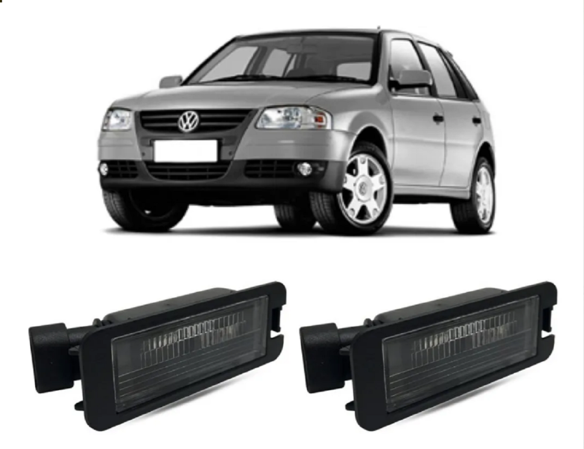 Par Lanterna Luz De Placa Gol Saveiro G4 Com Soquete