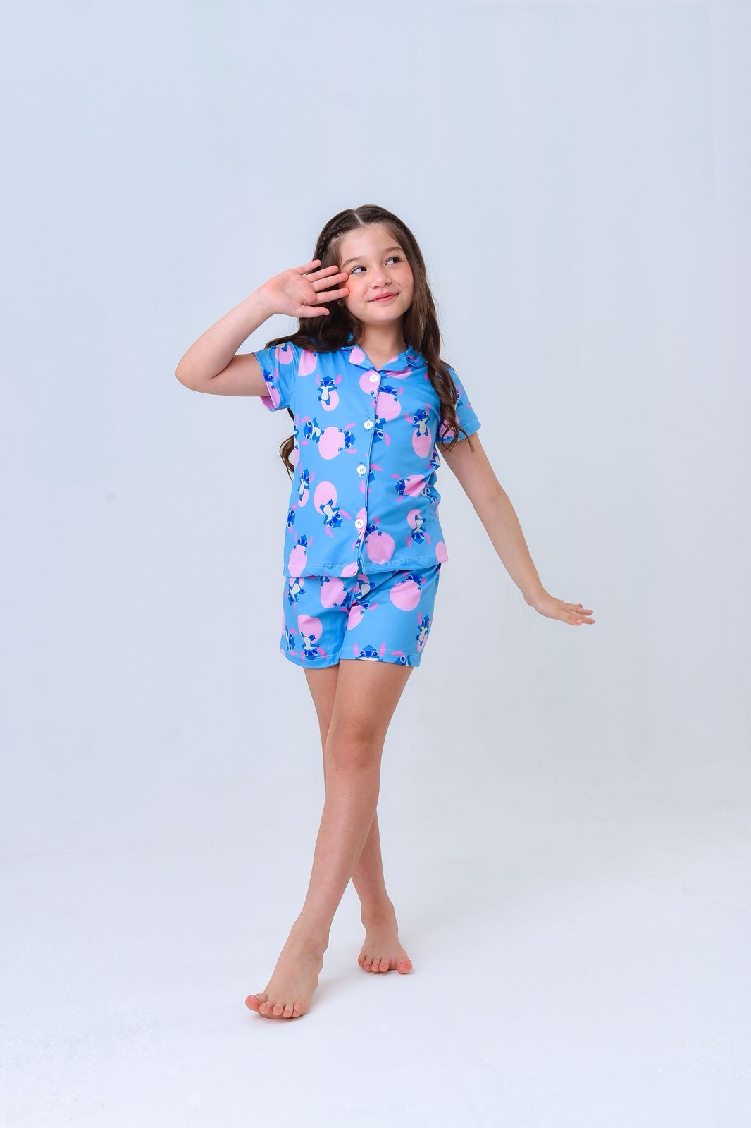 Pijama Americano Stitch Azul