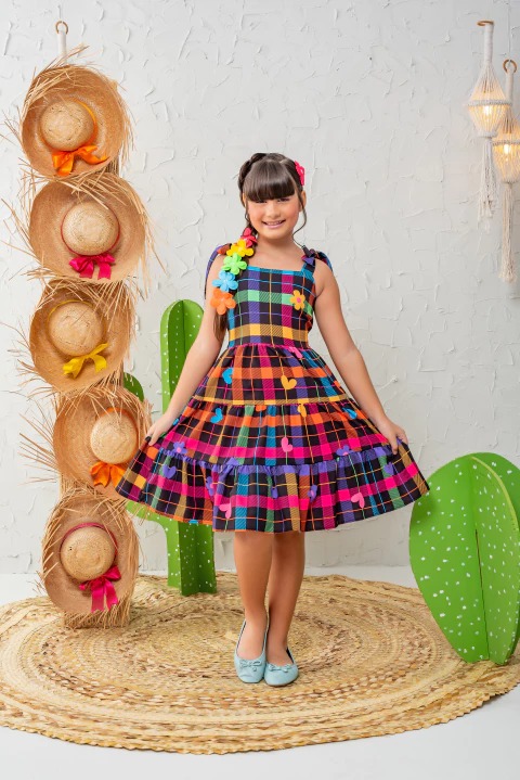Vestido Xadrez Ludico