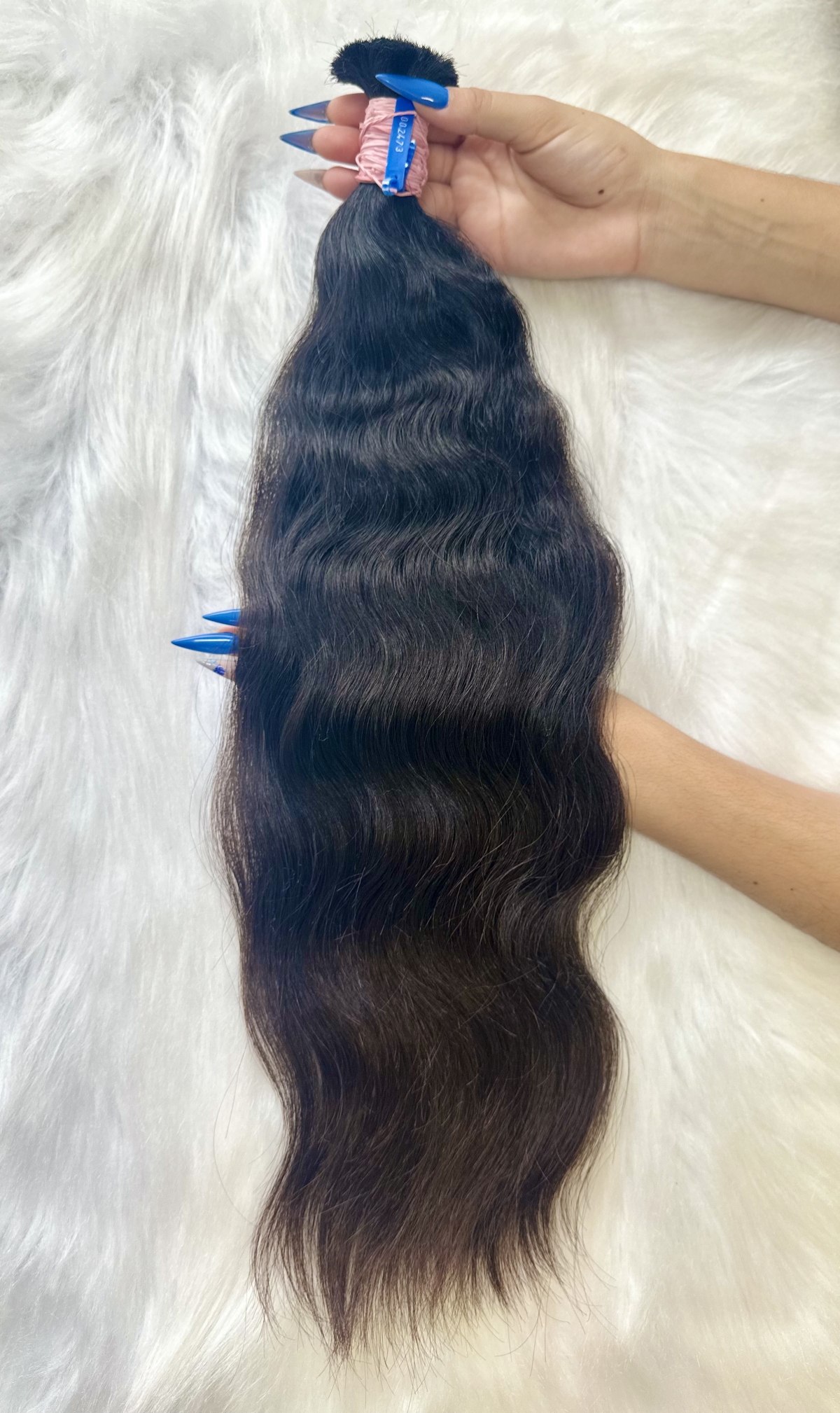 Cabelo Brasileiro Ondulado Castanho 55 cm 186 Gramas