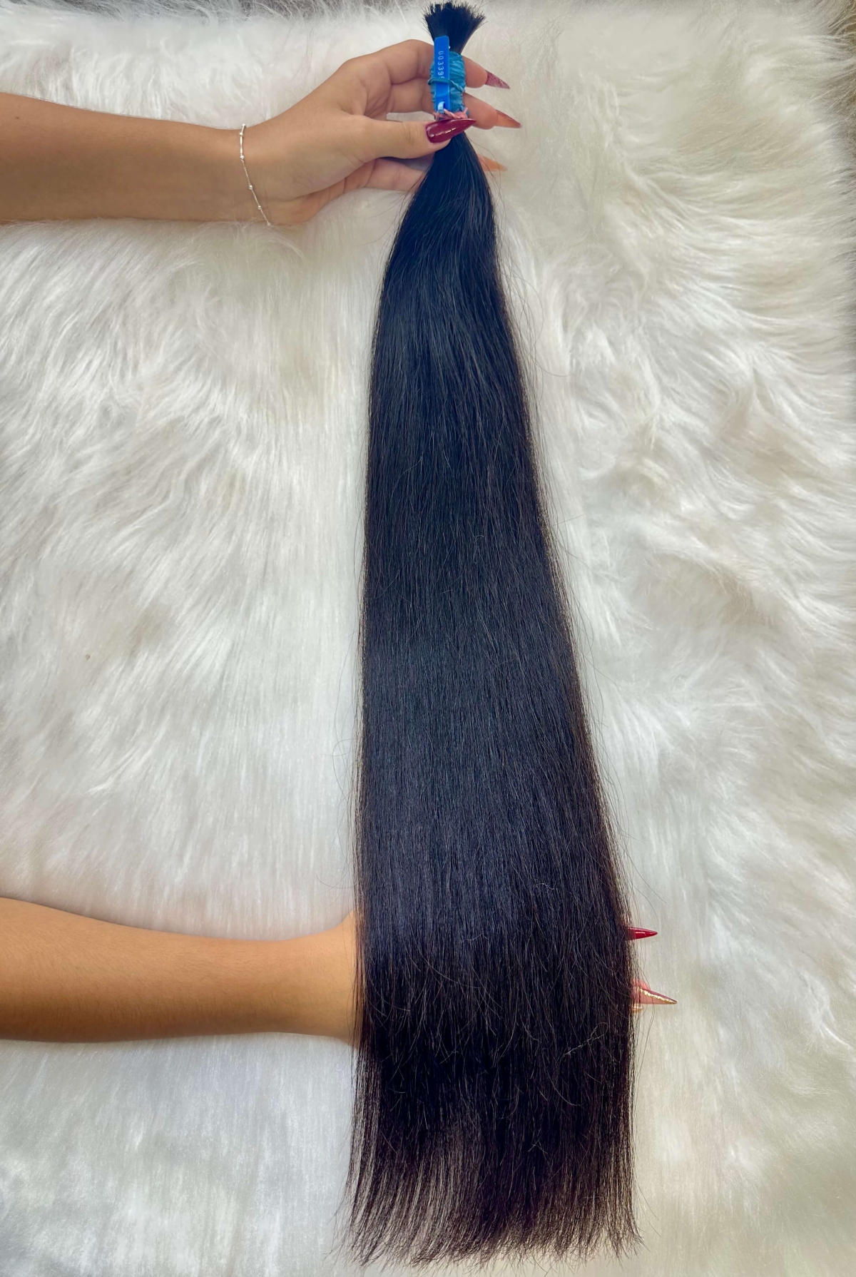 Cabelo Brasileiro Liso Castanho 65 CM 78 Gramas