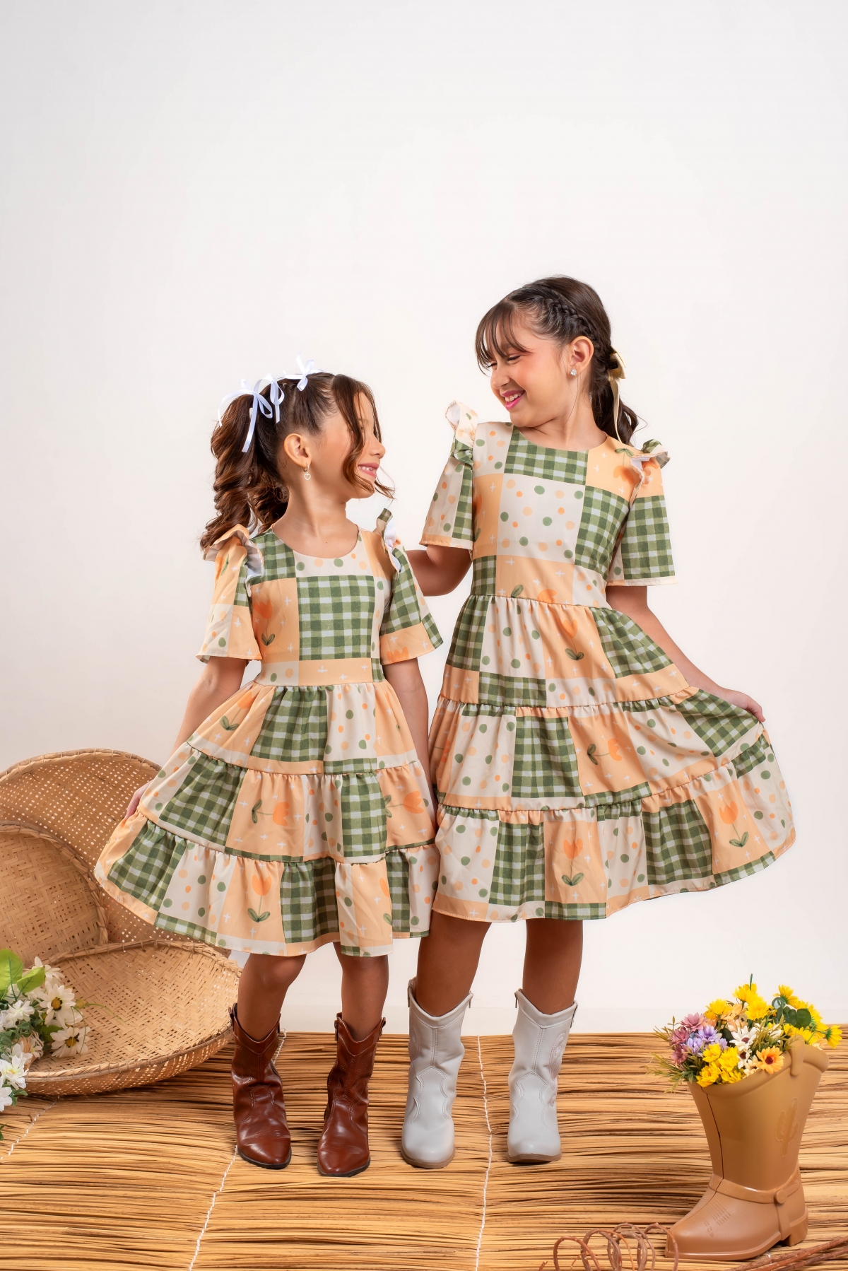 Vestido Xadrez Amarelinho