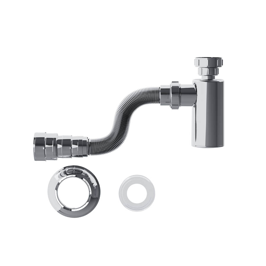 Sifão Tubo Extensível com Copo Cromado 55cm Don Artesano